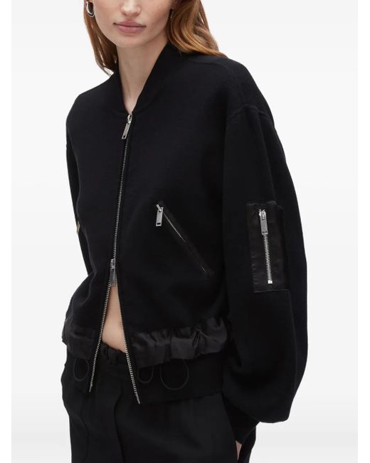3.1 Phillip Lim Jack Met Ballonmouwen En Ritssluiting in het Black