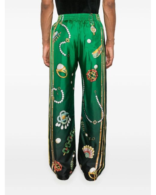 Pantalones La Boite A Bijoux de seda Casablancabrand de hombre de color Green