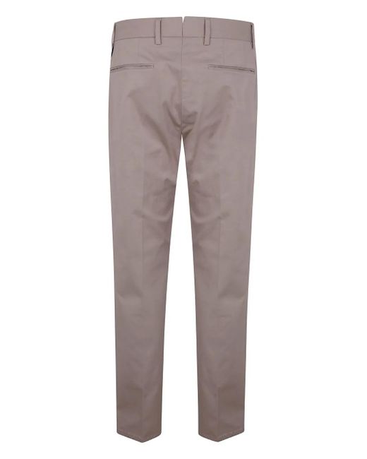 Incotex Gray Pressed-Crease Chino Trousers for men