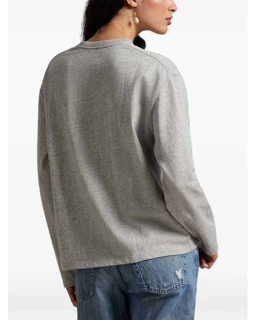 Polo Ralph Lauren Gray Long-Sleeve Crew-Neck T-Shirt