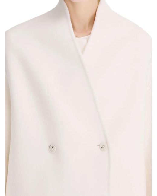 Loulou de Saison White Aris Double-Breasted Coat