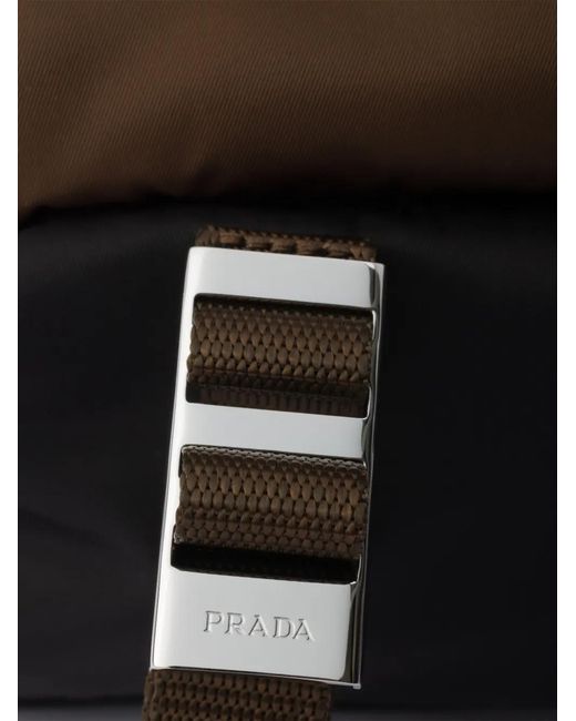 Prada Black Logo-Plaque Shoulder Bag for men