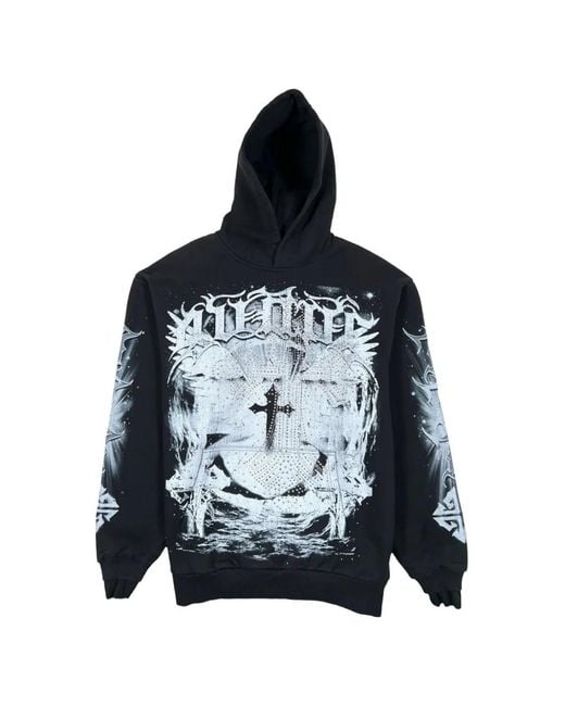 GUAPI Blue Heavens Vault V3 Crystal-Embellished Graphic Hoodie for men