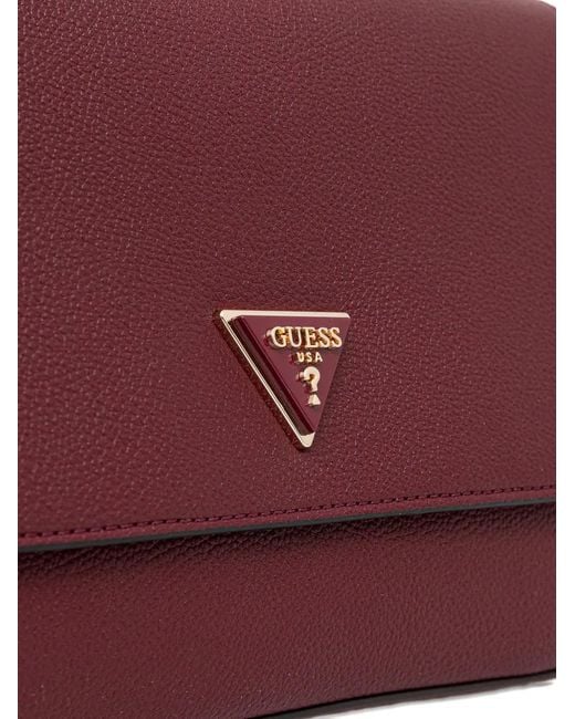 Guess ロゴプレート ショルダーバッグ Purple