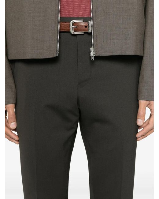 PT Torino Black Tapered Trousers for men