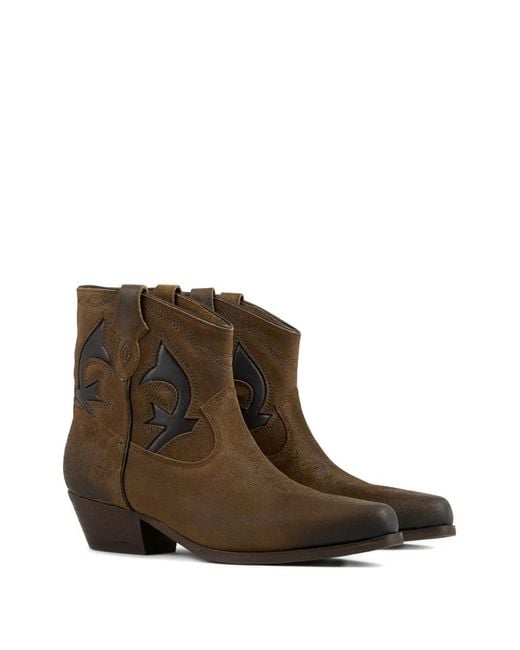Ba&sh Brown Curtis Leather Boots