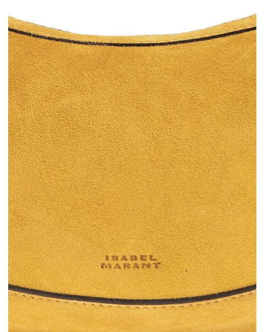 Isabel Marant Orange Oskan Moon Braided Suede Calfskin Leather Shoulder Bag