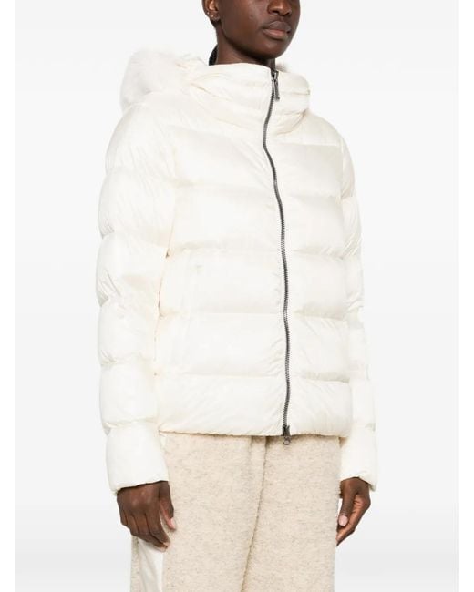 Colmar White Logo-Patch Padded Jacket