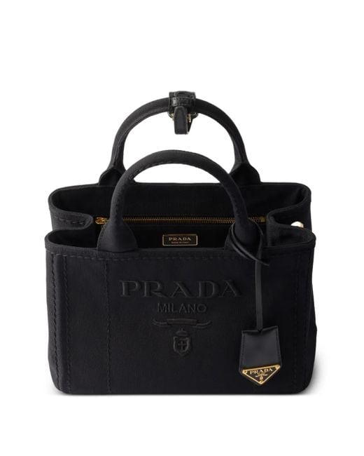 Prada キャンバス ハンドバッグ Black