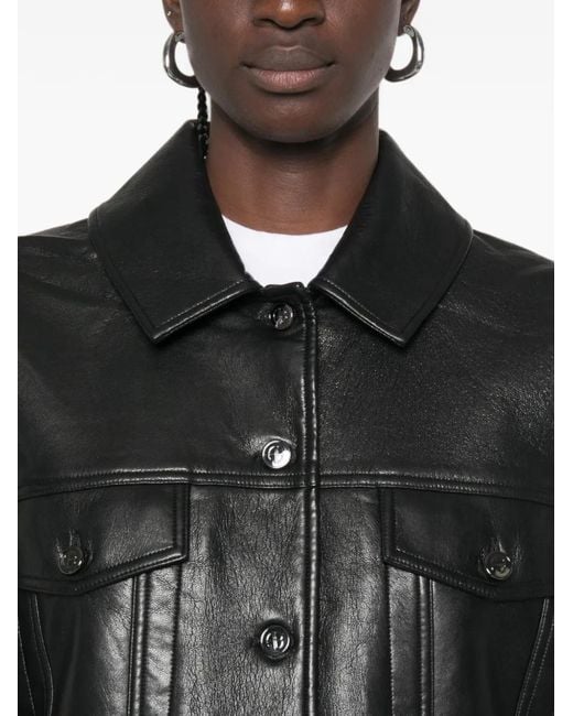 Anine Bing Black Calf Leather Jacket