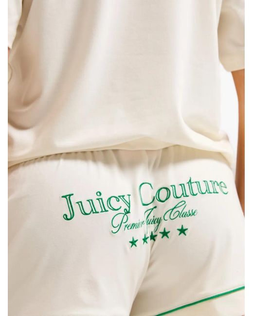 Juicy Couture White Short-Sleeve Pajama Set