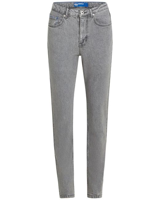 Karl Lagerfeld Jeans Met Toelopende Pijpen in het Gray