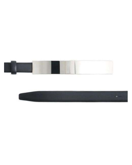 Mugler Black Rectangular-Buckle Belt