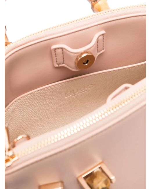 Liu Jo Pink Blush Bag With Bamboo Handle