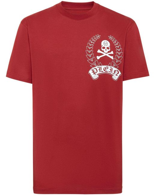 Philipp Plein T-Shirt mit Logo-Print in Red für Herren