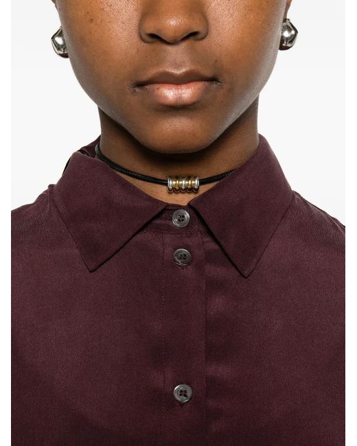 Pinko Purple Crackers Buttoned Shirt