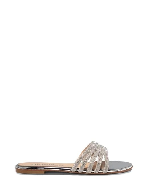 Ninalilou White Elisa Crystal-Embellish Sandals