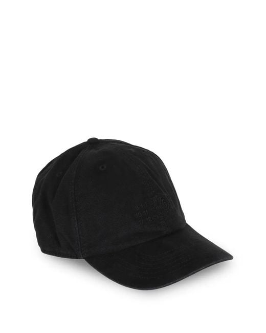 MM6 by Maison Margiela Black Cotton Canvas Cap