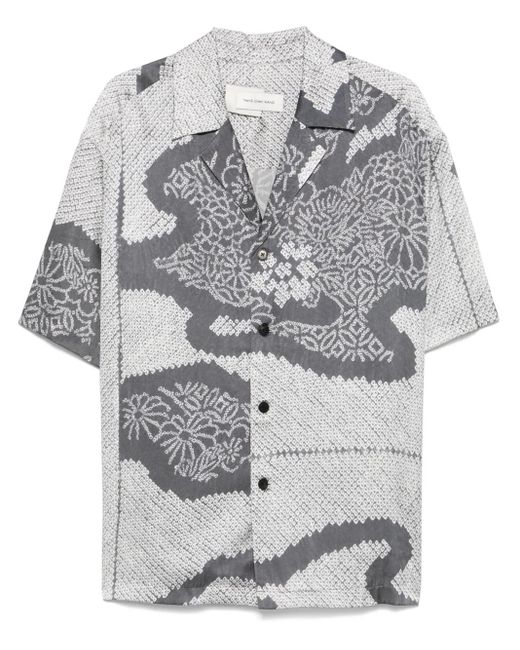 Camicia Con Stampa Grafica di Feng Chen Wang in Gray da Uomo