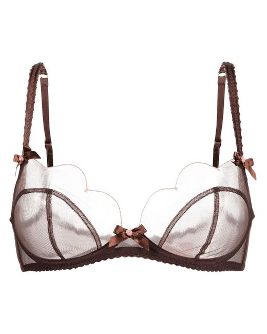 Agent Provocateur Lorna Plunge Underwired Bra in Brown Lyst