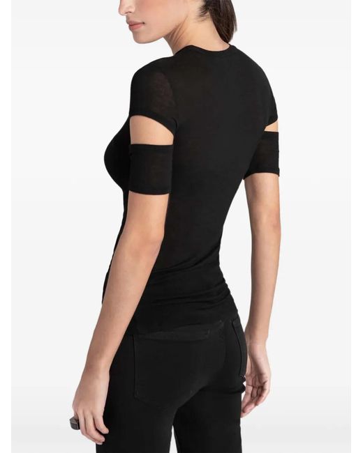 MARCELLA Black Esme Cut-Out Top