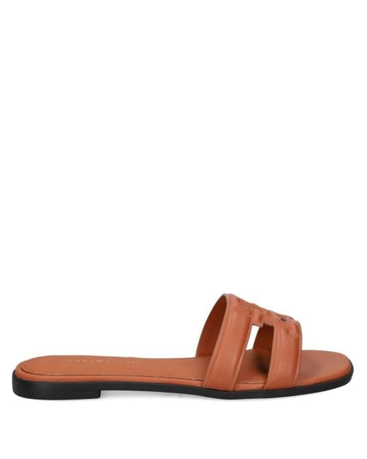 Tommy Hilfiger Leather Sandals Brown
