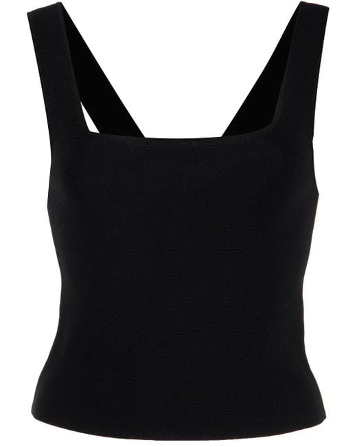 Matteau Black Square Neck Vest Top