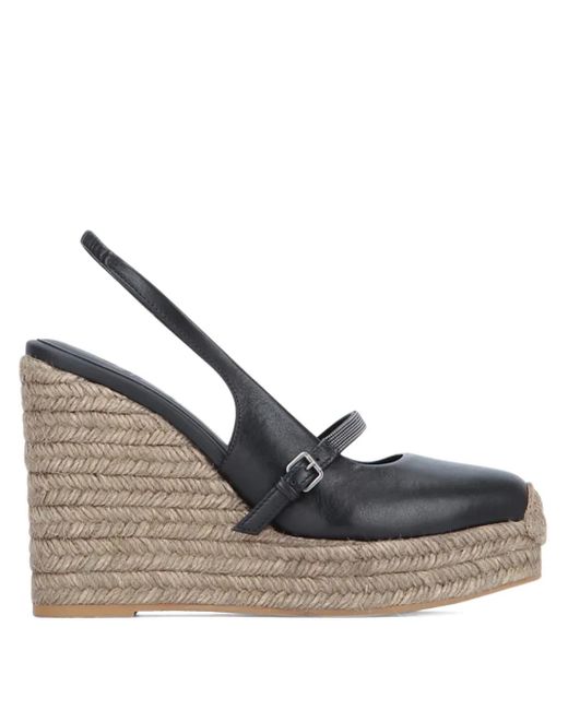 Brunello Cucinelli Black Wedge Sandals