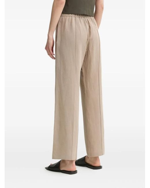 Samsøe & Samsøe Natural Elasticated Pleated-Front Trousers