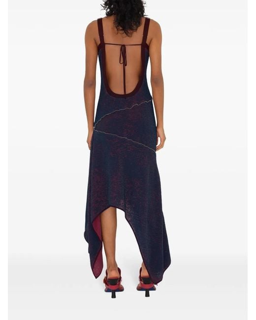 Burberry Blue Sequinned Silk Dress
