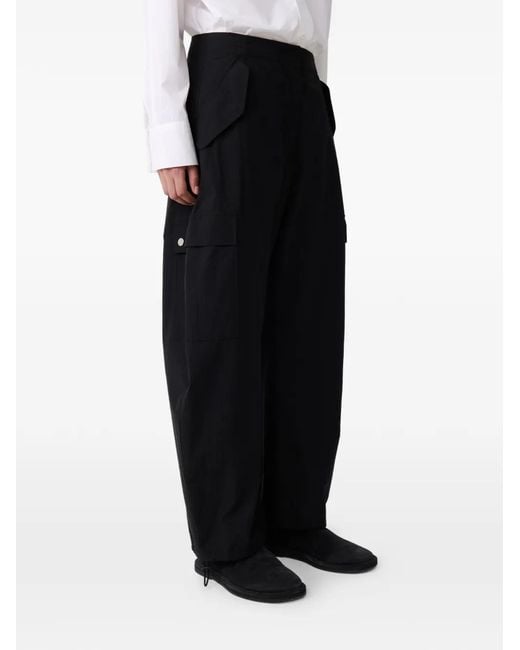 Studio Nicholson Black Clovis Cargo-Pockets Trousers