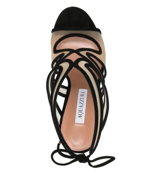 Aquazzura Black 110Mm Cut Out-Detail Sandals
