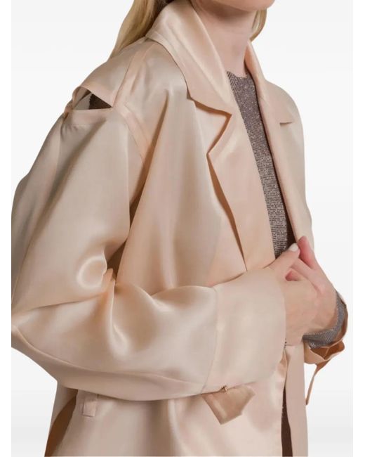 Alberta Ferretti Natural Coats
