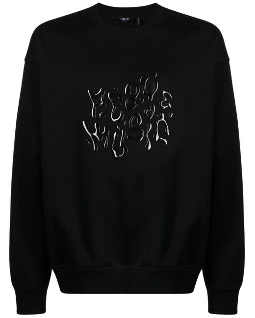 FIVE CM Sweater Met Reliëf in het Black voor heren
