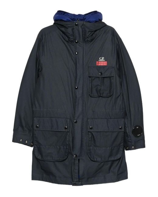 C P Company Blue Lens-Detail Jacket for men