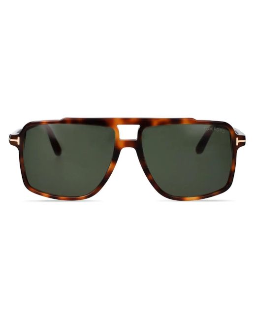 Tom Ford Green Oversize-Frame Sunglasses for men
