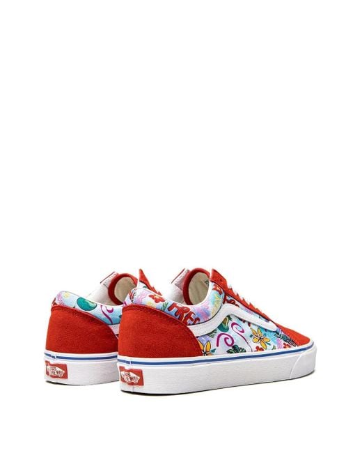 Vans Red Old Skool Low Sneakers