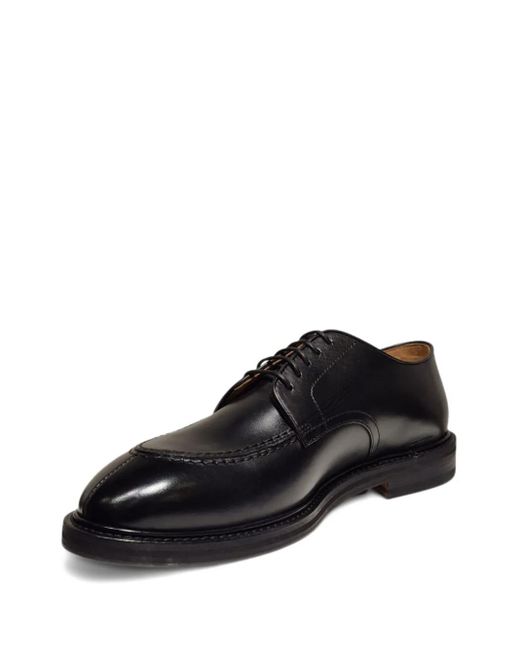 Henderson Black Panelled Derby Shoes for men