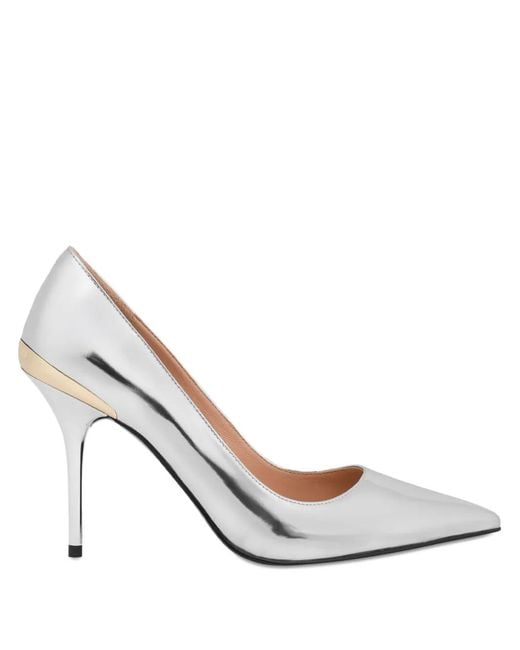 Love Moschino White Pointed Heel Pumps