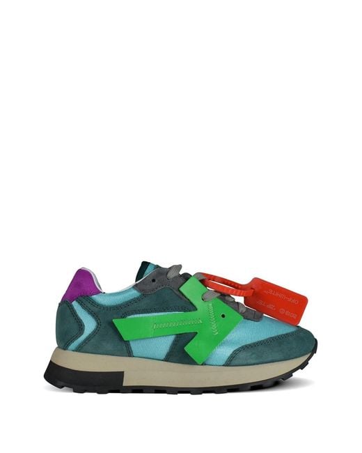 Off-White c/o Virgil Abloh Green Hg Runner Arrow Lace-Up Sneakers