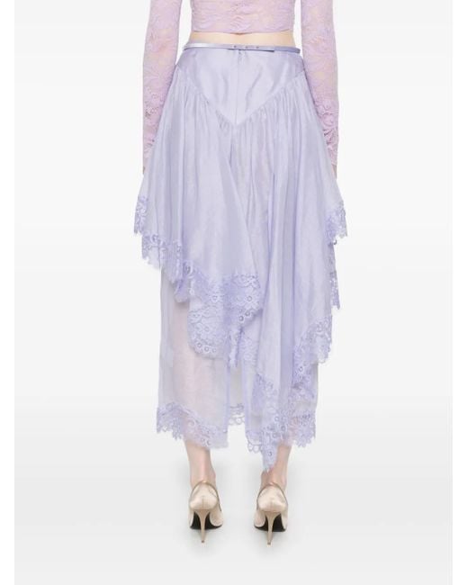 Zimmermann Purple Crush Lace Midi Skirt