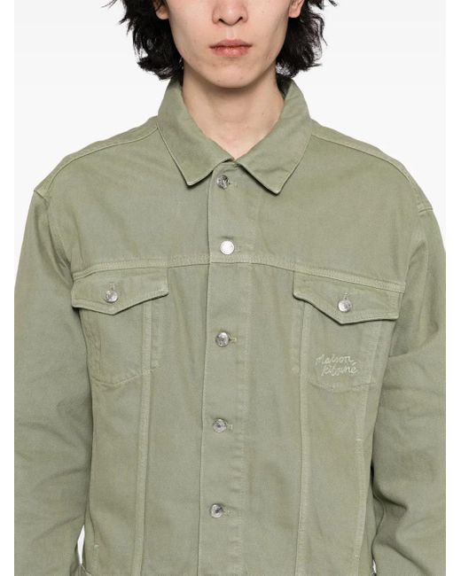 Maison Kitsuné Green Trucker Jacket for men
