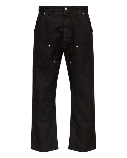 MM6 by Maison Margiela Black Jeans With Multi-Pocket Design And Rivets for men