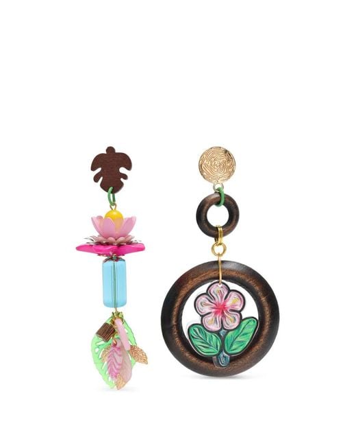 Amir Slama White Flower-Motif Earrings