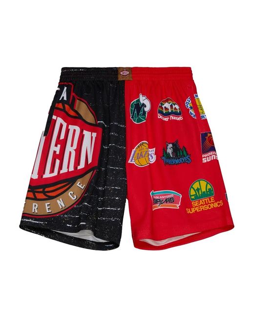 Mitchell & Ness Red Western Conference Jumbotron 3.0 Shorts for men