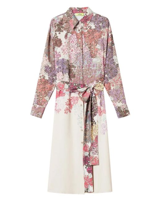 Twinset Pink Floral-Print Dress