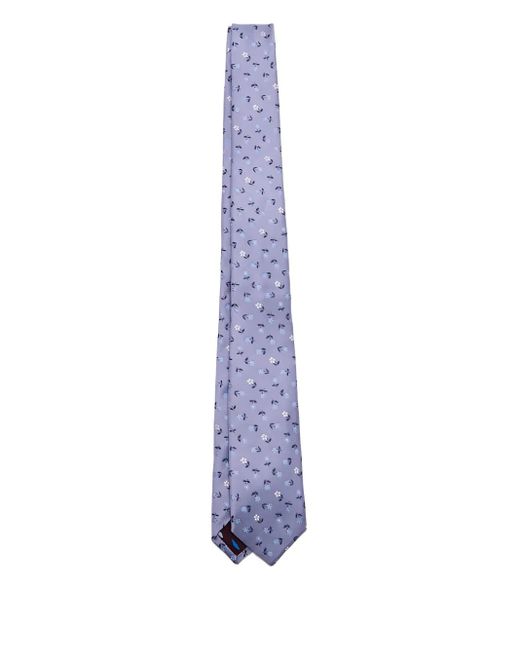 Paul Smith Krawatte Aus Seide Mit Blumen-Print in Blue für Herren