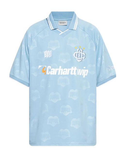 メンズ Carhartt Hartt's Football Tシャツ Blue
