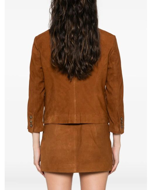 THE GARMENT Brown Suede Pocket Jacket