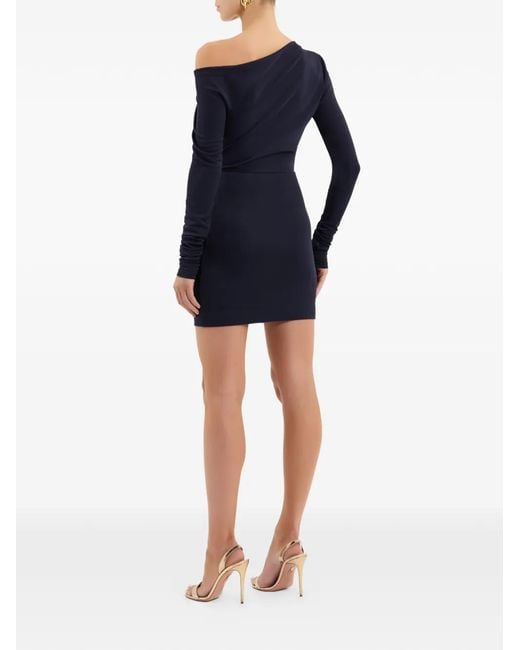 Rebecca Vallance Blue One-Shoulder Mini Dress
